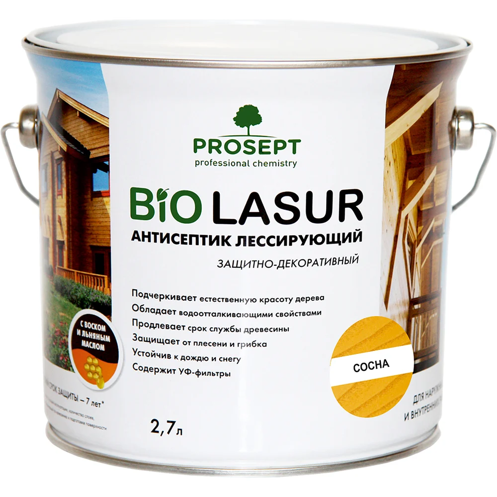 Лессирующий защитно-декоративный пропитка PROSEPT BIO LASUR 033-2