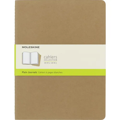 Блокнот Moleskine Cahier Journal, 120стр, без разлиновки, бежевый [qp423]
