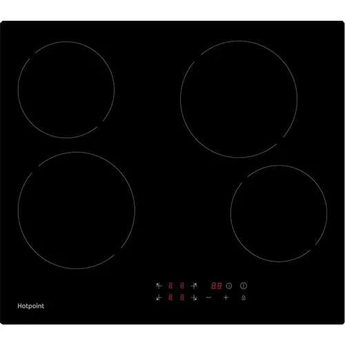 Электрическая варочная поверхность HOTPOINT HR 6O1 C, конфорок: 4 шт., стеклокерамика, независимая, черный