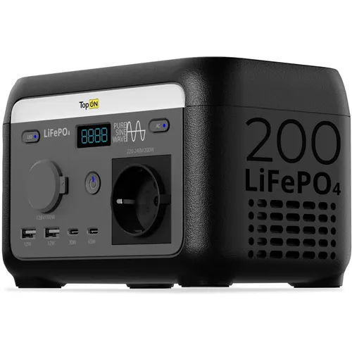 Электростанция портативная TopON Home TOP-H200 32000mAh 1.1A QC3.0/PD3.0 4xUSB черный/серый (103710)