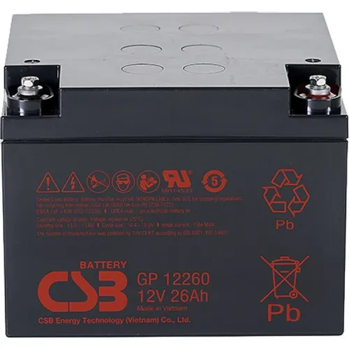 Аккумуляторная батарея CSB GP12260 для ИБП, 12В, 26Ач