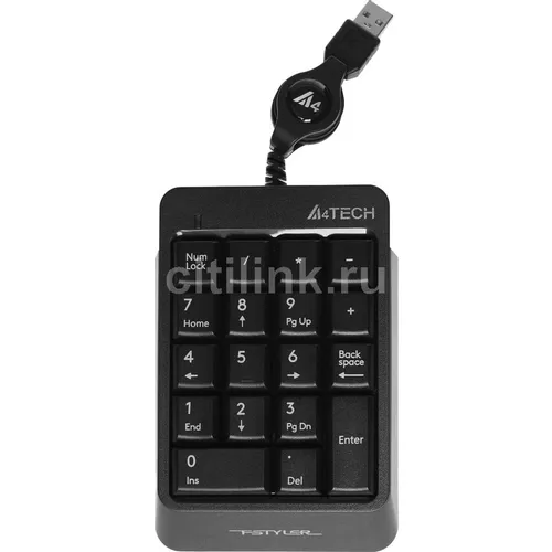 Числовой блок A4TECH Fstyler FK13, проводная, USB, мембранная, серый [fk13 usb ( grey)]