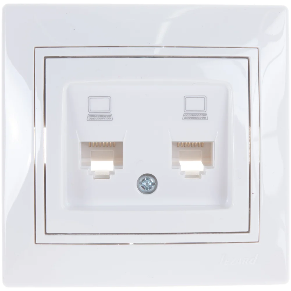Двойная компьютерная розетка Lezard MIRA 701-0202-141