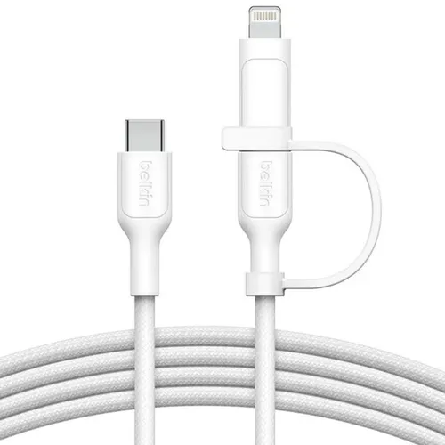 Кабель Belkin CAC003hq1.5MWH, Lightning (m) - USB Type-C (m), 1.5м, MFI, белый