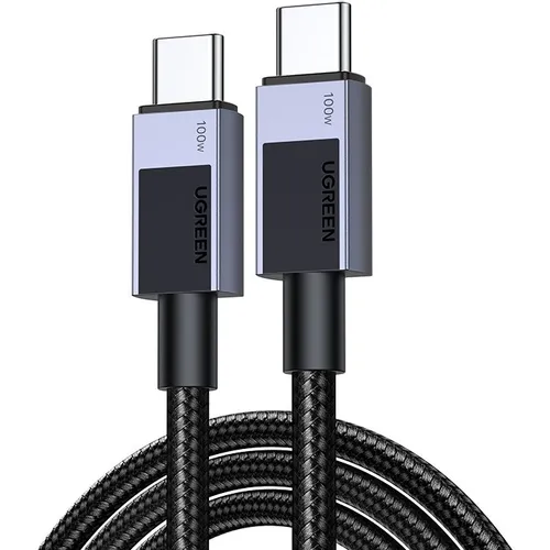 Кабель UGREEN L512, USB Type-C (m) - USB Type-C (m), 1м, 5A, черный [45063]