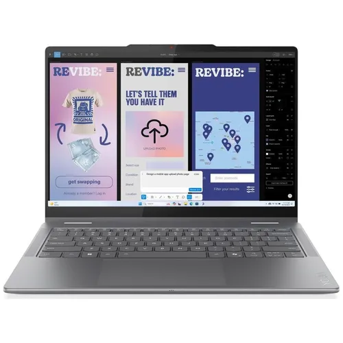 Ноутбук Lenovo Yoga 7 14ILL10, 14", 2025, трансформер, OLED, Intel Core Ultra 5 226V 2.1ГГц, 8-ядерный, 16ГБ LPDDR5x, 512ГБ SSD, Intel Arc 130V, без операционной системы, серый [83jq003grk]