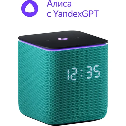 Умная колонка ЯНДЕКС Станция Миди 24Вт, с Алисой, зеленый [yndx-00054emd]