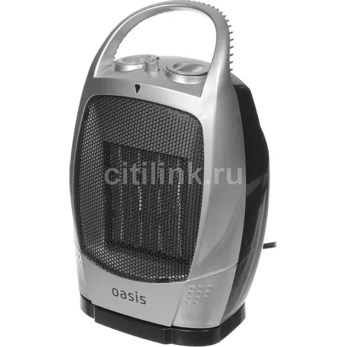 Тепловентилятор керамический OASIS KS-15 RP, 1500Вт, с термостатом, 2 режима, серый [кs-15 rр]