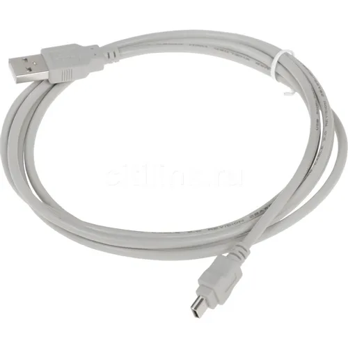 Кабель USB2.0 USB A(m) - mini USB B (m), 1.8м, серый