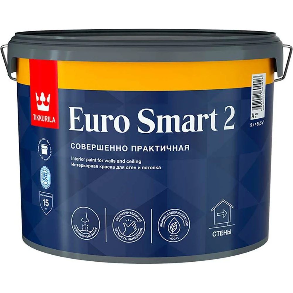 Интерьерная краска для стен и потолка Tikkurila EURO SMART 2 700001104