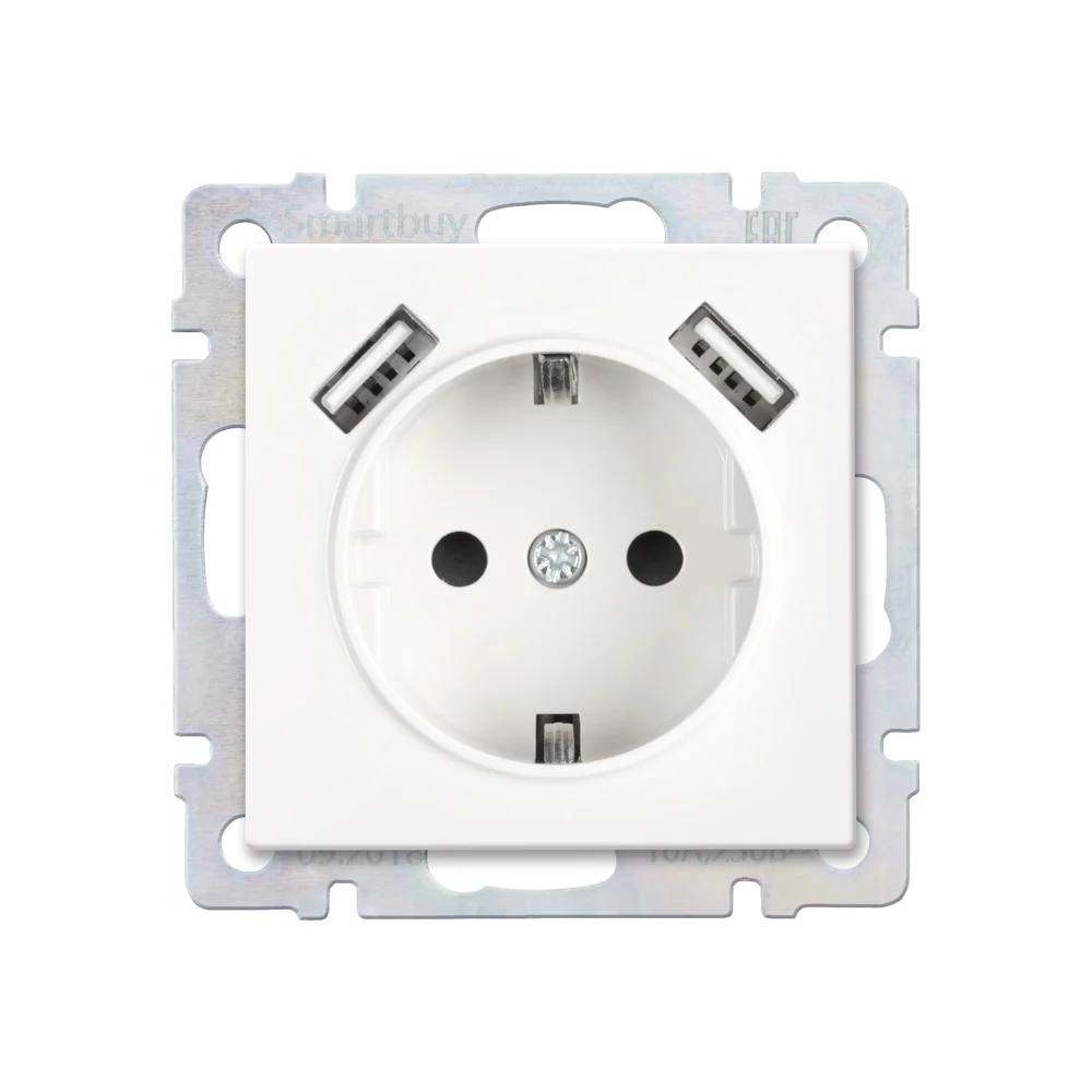 Розетка Smartbuy Нептун SBE-05w-16-S1-USB