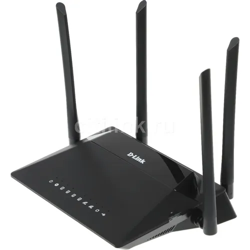 Wi-Fi роутер D-Link DIR-853/URU/R3A, Wi-Fi 5, AC1200, 2.4/5ГГц, 4 LAN, 1xUSB, черный