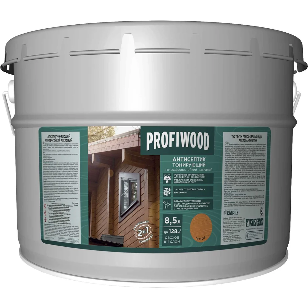 Тонирующий атмосферостойкий алкидный антисептик Profiwood 3899