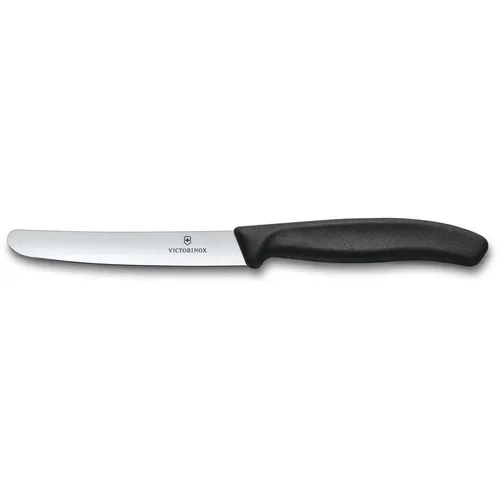 Нож кухонный Victorinox Swiss Classic, столовый, для овощей, 110мм, заточка прямая, стальной, черный [6.7803]
