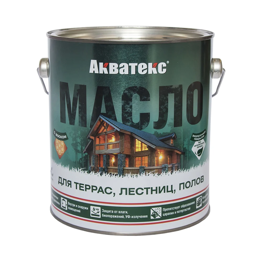 Масло для террас лестниц полов АКВАТЕКС 205704