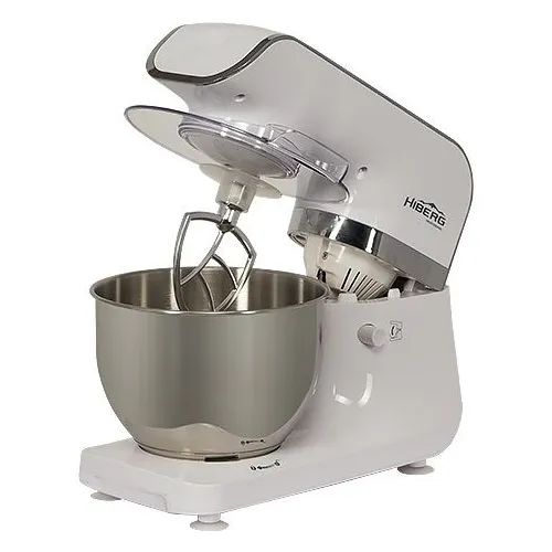 Миксер планетарный HIBERG MP 1040 DW, 1000Вт, белый