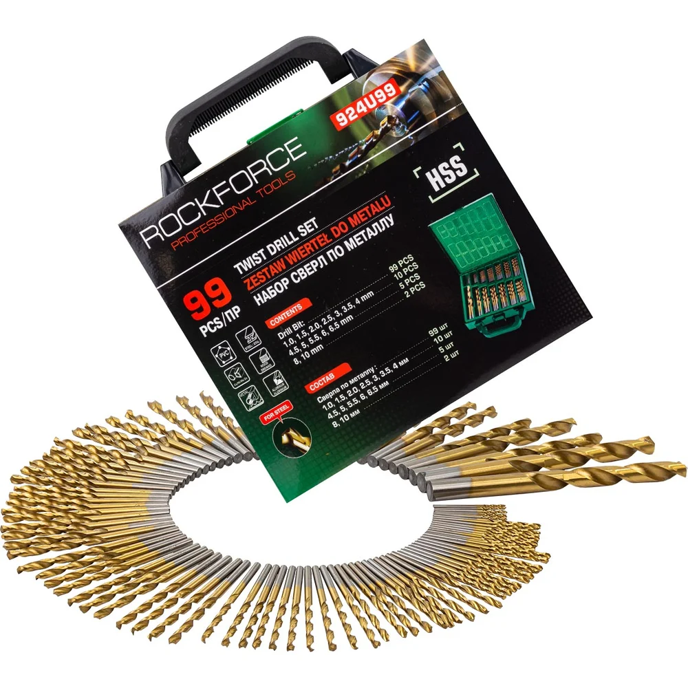 Набор сверл по металлу Rockforce RF-924U99(49386)