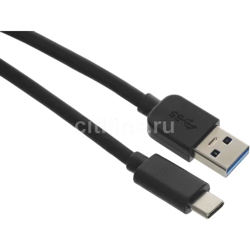 Кабель Buro USB Type-C (m) - USB (m), 3м, 3A, черный [bu-usb3.2-ac-3mb]