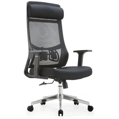 Кресло SITUP Aura Lux (Аура Люкс), сетка/ткань, до 120кг, синхромеханизм, регулируемые 1D подлокотники, черный