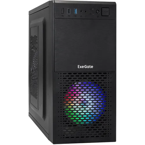 Корпус mATX EXEGATE mEvo-7807, Mini-Tower, без БП, черный [ex292981rus]