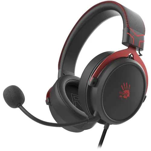 Гарнитура игровая A4TECH Bloody M590i, для компьютера и игровых консолей, мониторные, проводные USB/3,5 мм, красный / черный [m590i sports red]