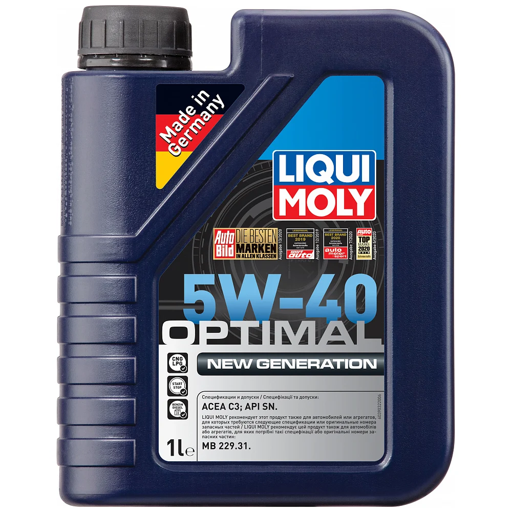 НС-синтетическое моторное масло LIQUI MOLY Optimal New Generation 5W-40 39032
