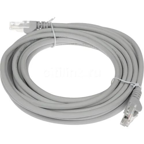 Патч-корд LanMaster вилка RJ-45, вилка RJ-45, кат.5E, LSZH, 5м, серый [lan-pc45/u5e-5.0-gy]