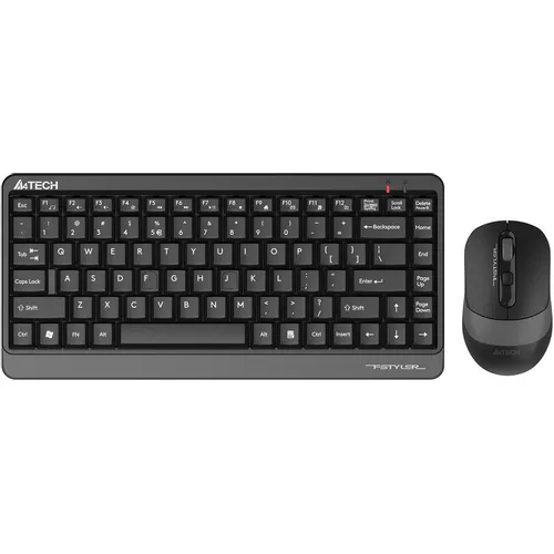 Комплект (клавиатура+мышь) A4TECH Fstyler FG1110, USB, беспроводной, черный и серый [fg1110 grey]