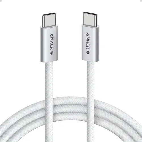 Кабель ANKER Zolo, USB Type-C (m) - USB Type-C (m), 0.9м, MFI, белый [a8060h21]