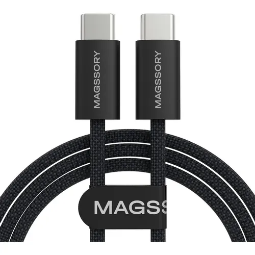 Кабель MAGSSORY CBL002, USB Type-C (m) - USB Type-C (m), 1.5м, MFI, черный