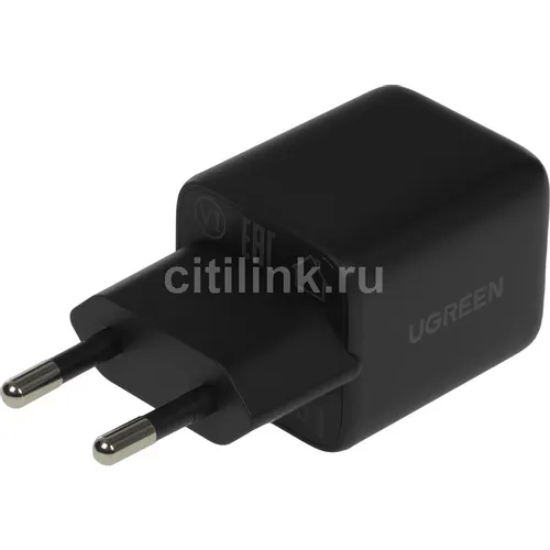 Сетевое зарядное устройство UGREEN X512 Mini, USB-C, 20Вт, 3A, серый [55528]