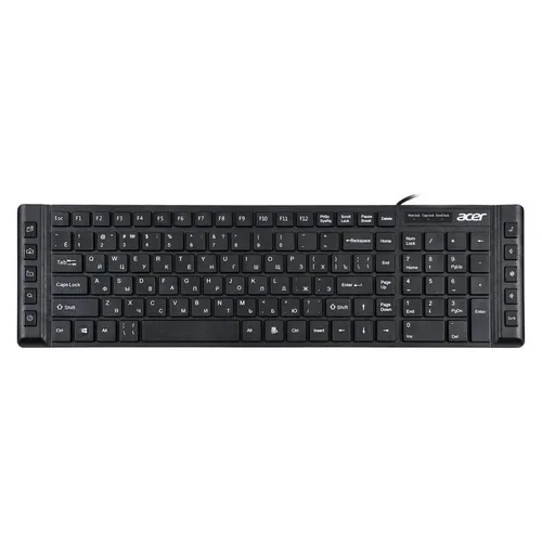 Клавиатура Acer OKW010, проводная, USB, ножничная, черный [zl.kbdee.002]