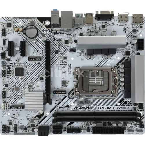 Материнская плата ASRock B760M-HDV/M.2, Socket LGA 1700, Intel B760, mATX, Ret