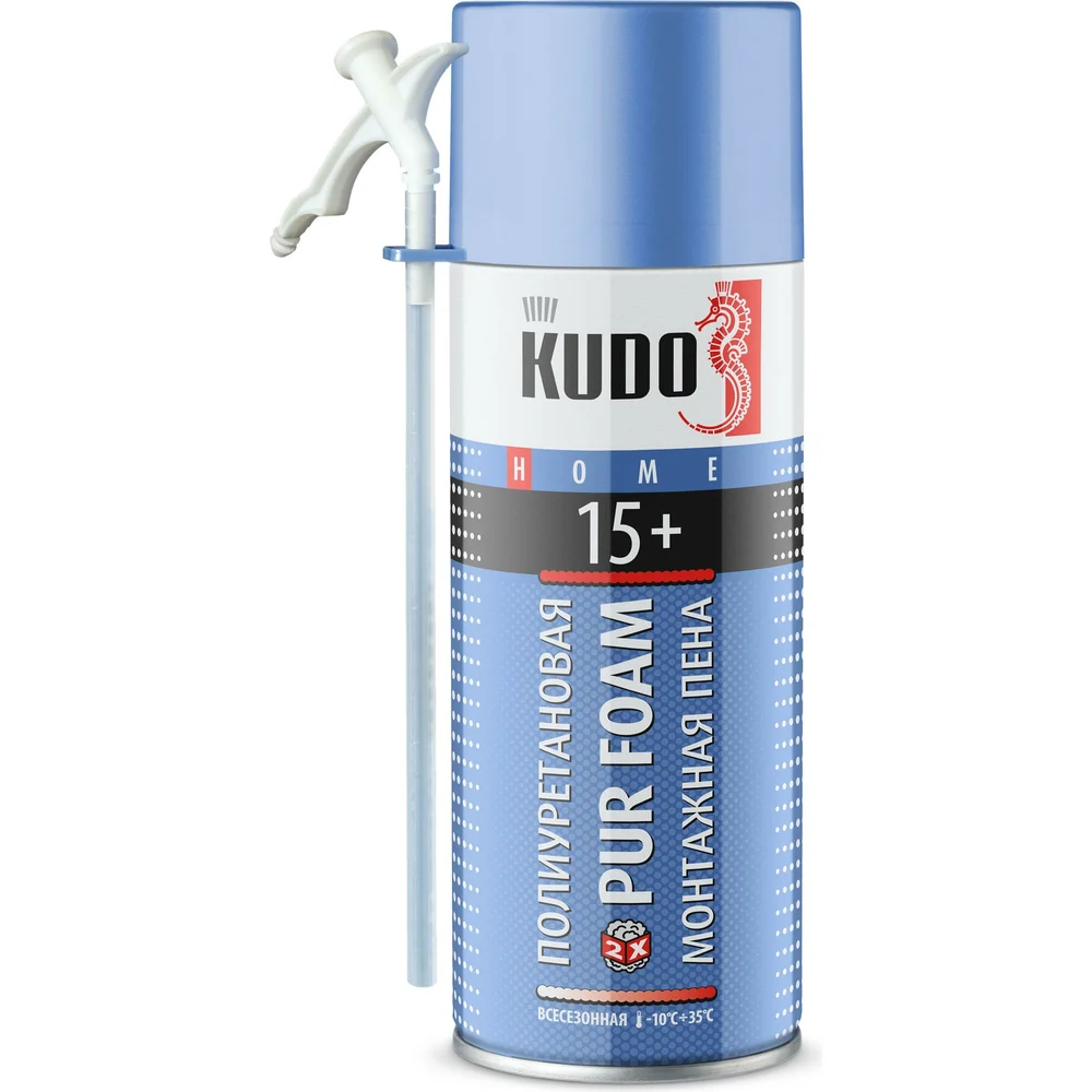 Всесезонная полиуретановая монтажная пена KUDO HOME 15+ KUPH05U15+