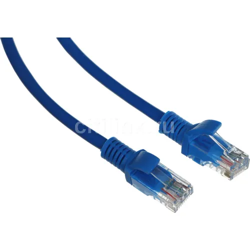 Патч-корд PREMIER PP10-1M/B литой (molded), UTP, кат.5E, 1м, 4 пары, 26AWG, 0.02мм, медь, многожильный, синий