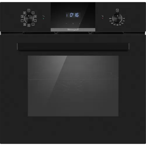 Духовой шкаф электрический WEISSGAUFF EOM 691 PDB Matt Edition, 60л, дверца с 3 стеклами, черный