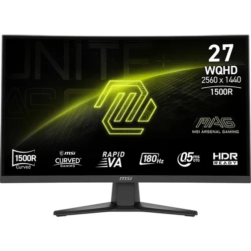 27" Монитор MSI Mag 275CQF E18, 2560x1440, VA, 180Гц, 2хHDMI, 1хDP, изогнутый, черный [9s6-3ce91h-022]