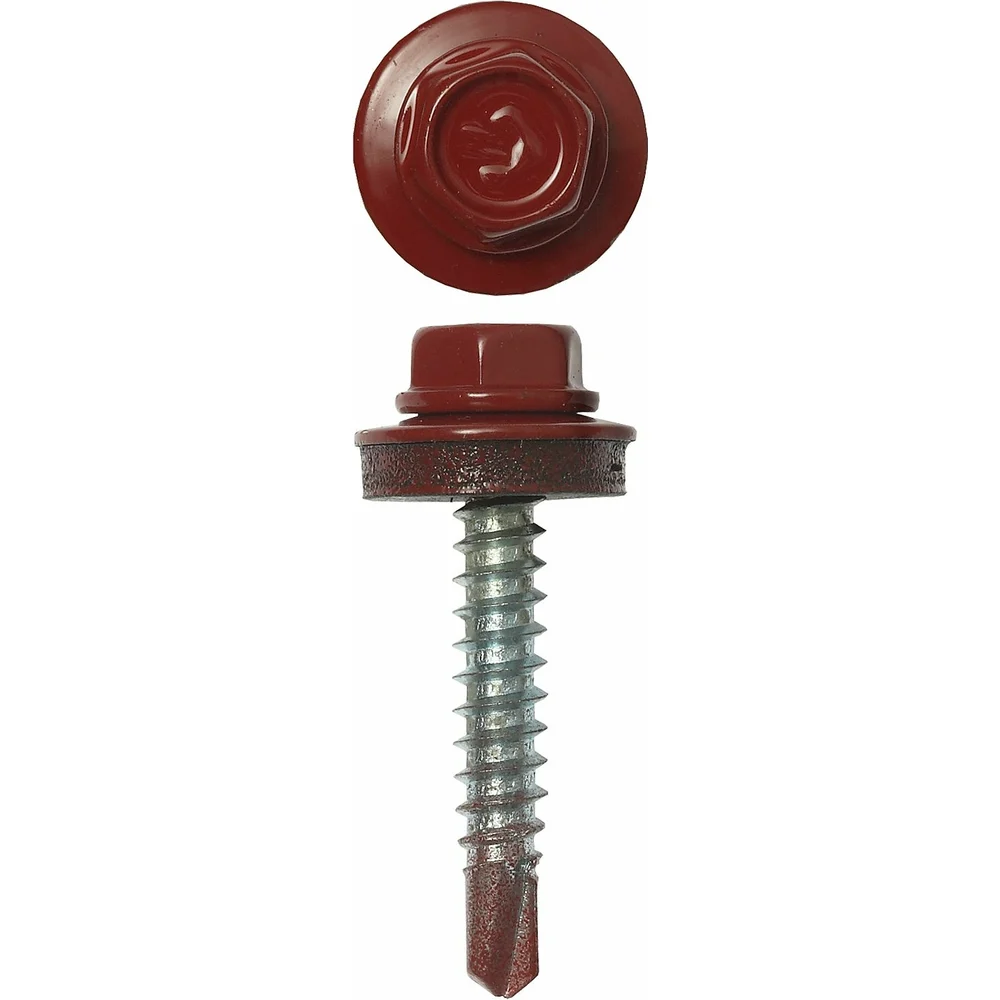 Кровельный саморез Bohrer 4,8x29 RAL 3003 красный рубин 250 шт. SKRAL3003-4,8х29-250