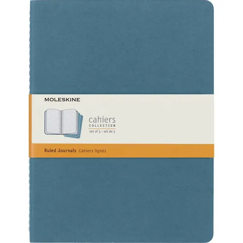Блокнот Moleskine Cahier Journal, 120стр, в линейку, голубой [ch021b44]