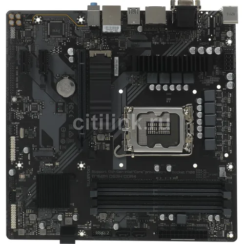 Материнская плата Gigabyte B760M DS3H DDR4, Socket LGA 1700, Intel B760, mATX, Ret