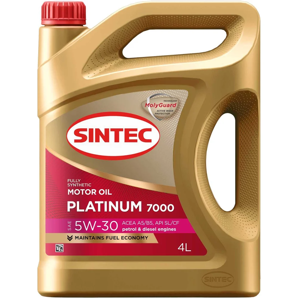 Моторное синтетическое масло Sintec PLATINUM SAE 5W-30 API SL, ACEA A5/B5 600158