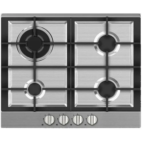Газовая варочная панель Midea 60G40ME005SFT, 4 конфорки, нержавеющая сталь, серый