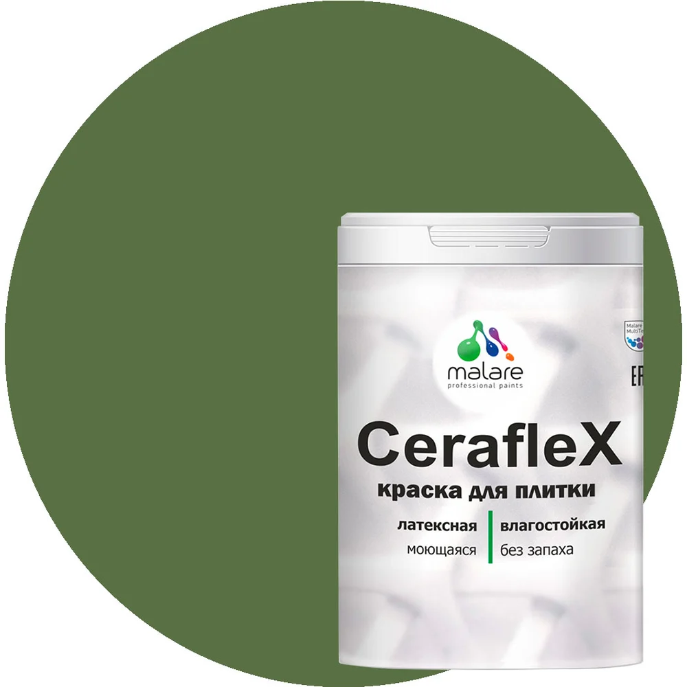 Латексная краска для кафельной и керамической плитки MALARE Ceraflex 2036773877981