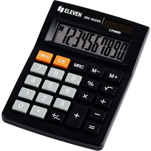 Калькулятор ELEVEN SDC-022SR, 10-разрядный, черный