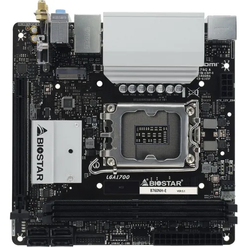 Материнская плата Biostar B760NH-E, Socket LGA 1700, Intel B760, mini-ITX, Ret