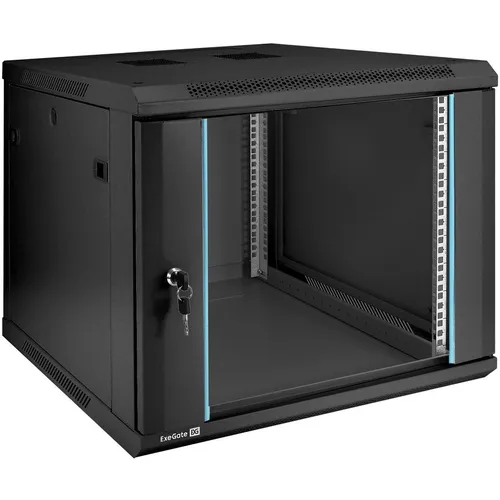 Шкаф коммутационный EXEGATE EC-WM-9U.600 EX298608RUS настенный, стеклянная передняя дверь, 9U, 600x500x600 мм