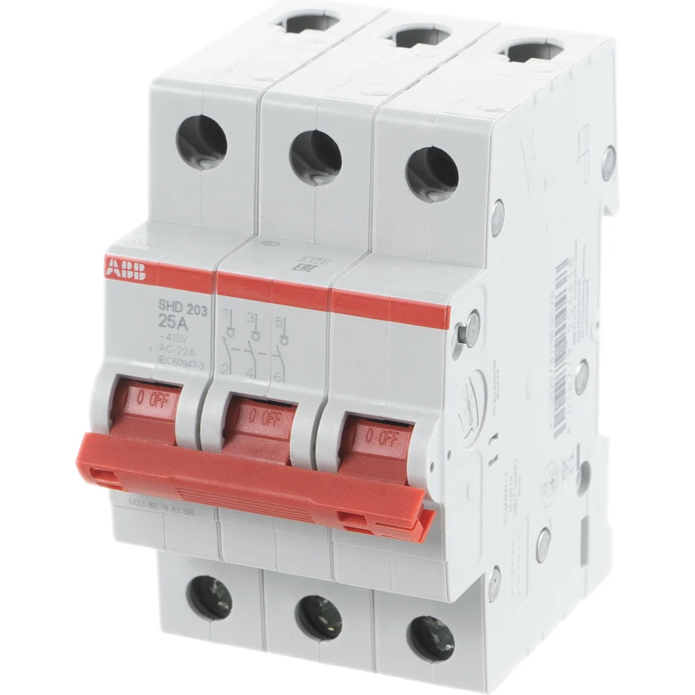 Трехполюсной рубильник ABB SHD203/25 2CDD273111R0025