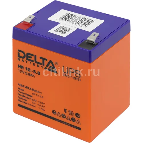 Аккумуляторная батарея Delta HR 12-5.8 для ИБП, 12В, 5.8Ач