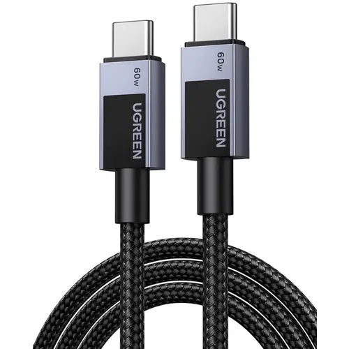 Кабель UGREEN USB Type-C (m) - USB Type-C (m), 0.5м, 3A, черный [55764]
