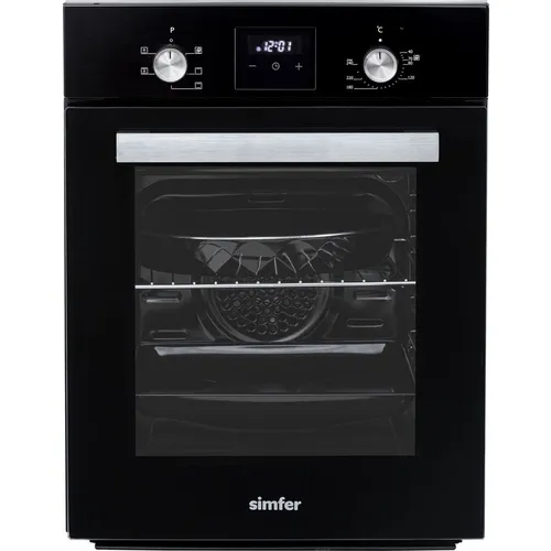 Духовой шкаф электрический Simfer B4EB66025, 49л, дверца с 2 стеклами, черный